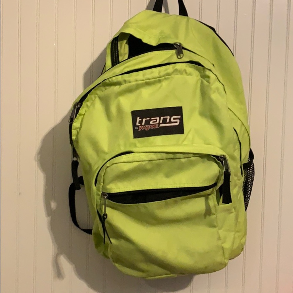 Trans by Jansport lime green backpack